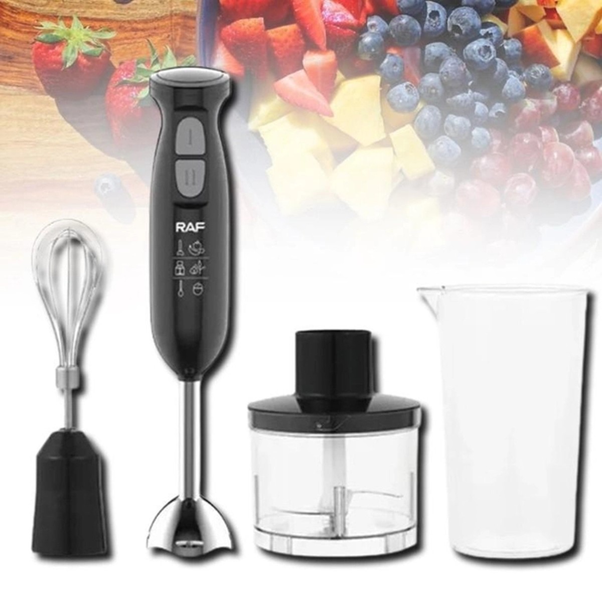 BATIDORA MEZCLADORA TURBO 4 EN 1 BATIR RAPIDA COCINA JER - 9