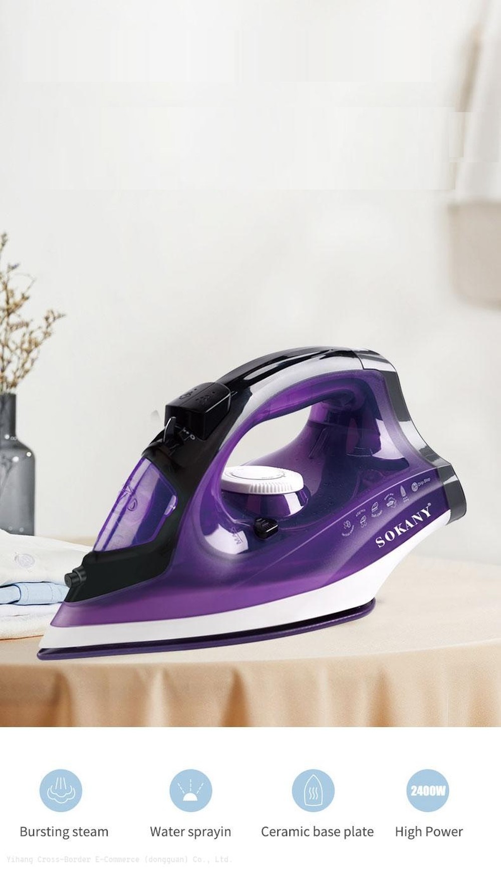 PLANCHA VAPOR ROPA CALOR PRESION ALISAR VESTIMENTA JER - 7