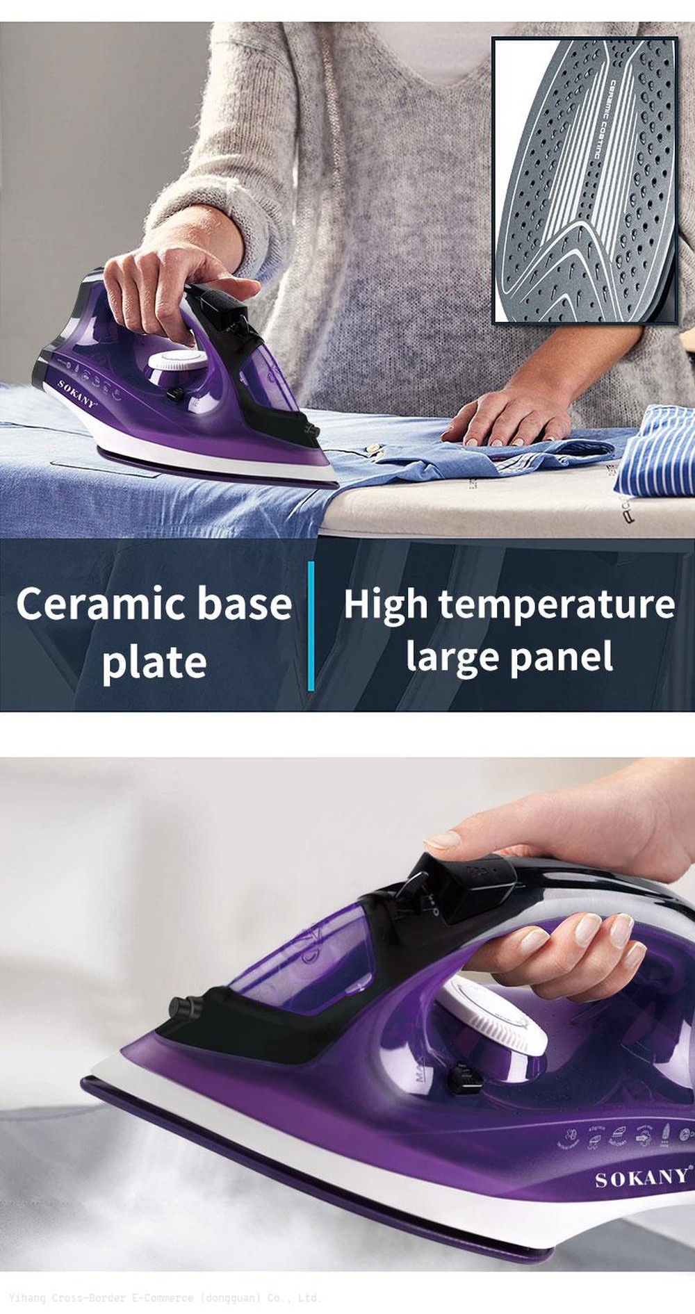 PLANCHA VAPOR ROPA CALOR PRESION ALISAR VESTIMENTA JER - 9