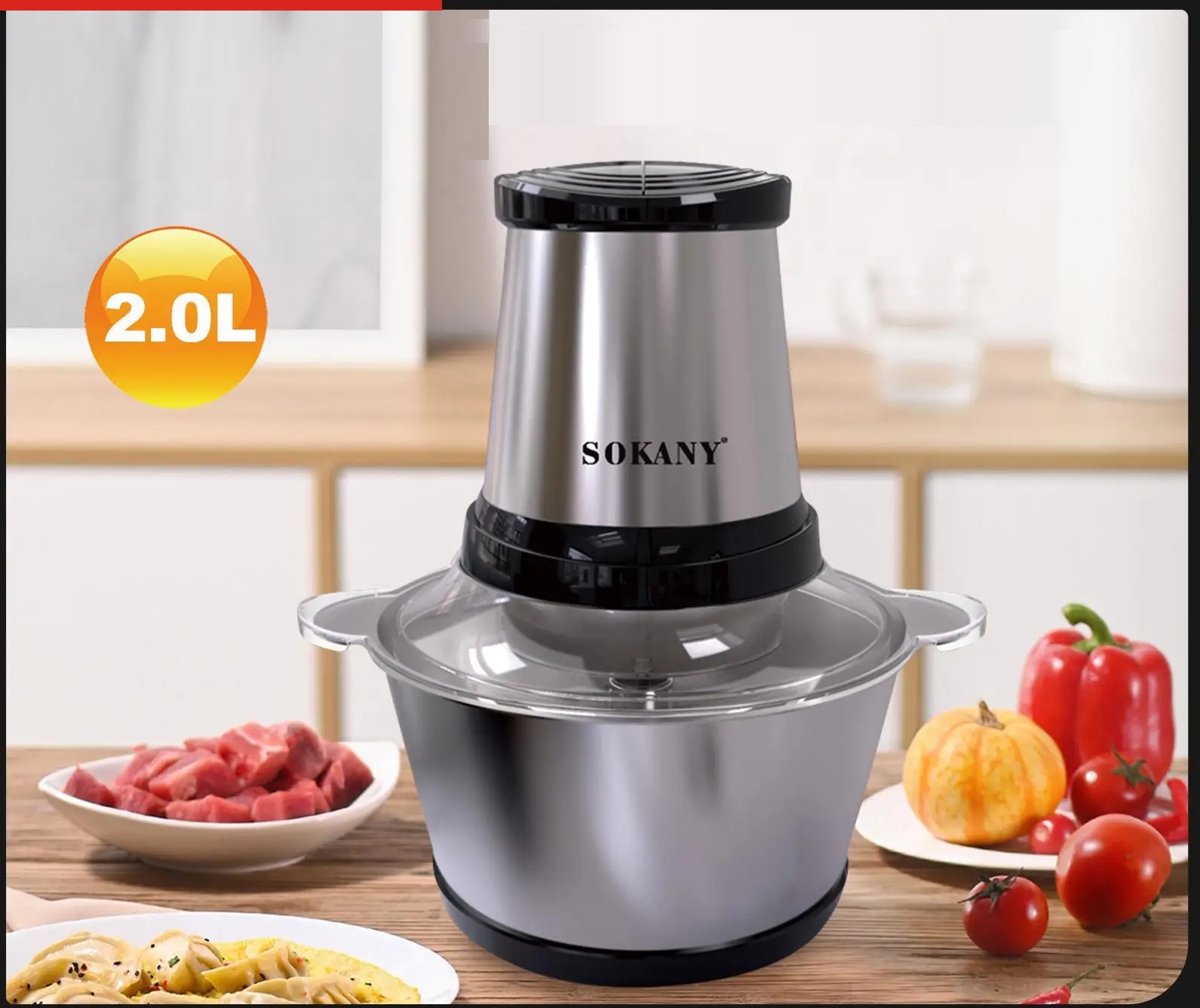 PROCESADOR ALIMENTOS COCINA MULTIFUNCIONAL PICADORA JER - 6
