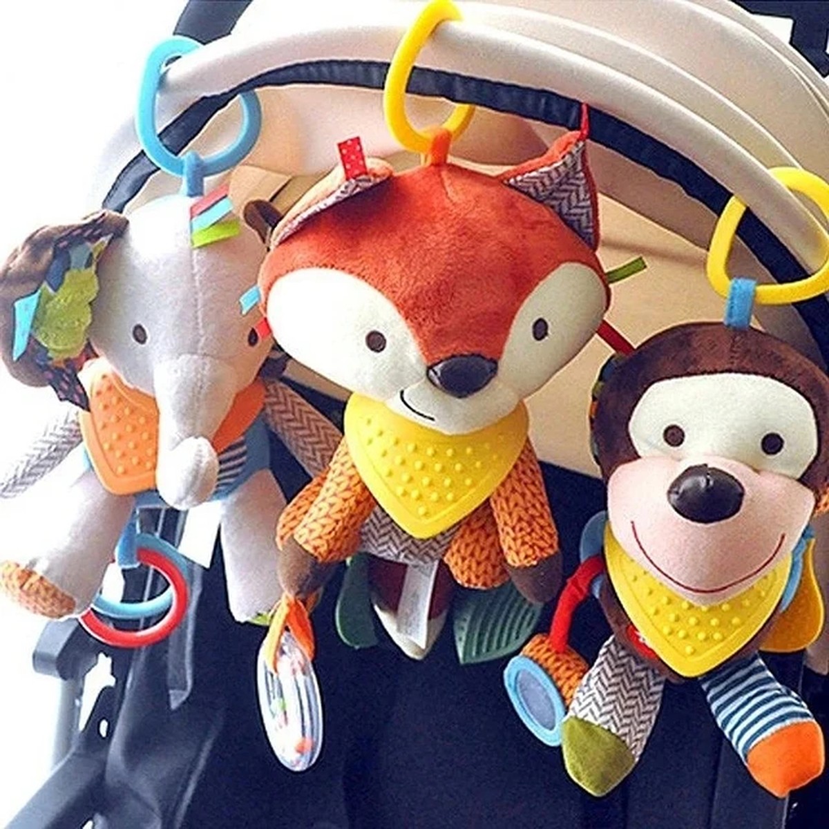 PELUCHE BEBE MULTIPLES TEXTURAS SONIDO FUNCION MORDER JER - 2