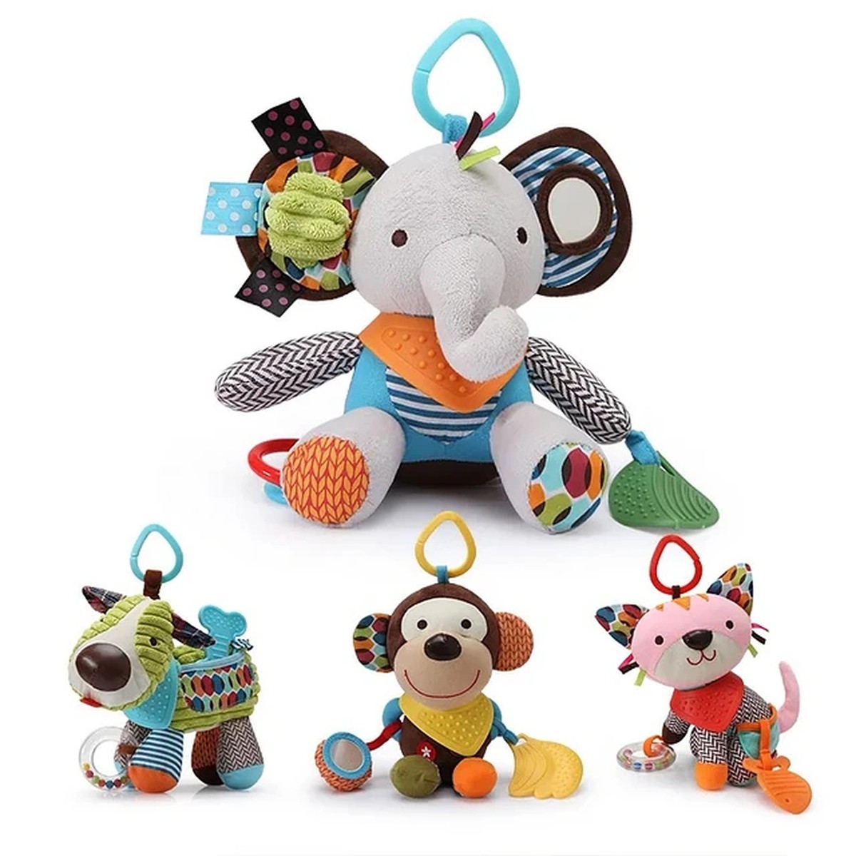 PELUCHE BEBE MULTIPLES TEXTURAS SONIDO FUNCION MORDER JER - 3