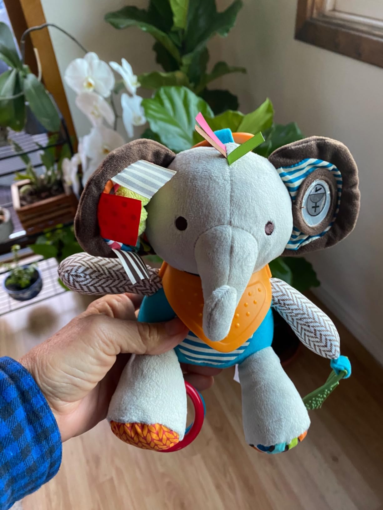 PELUCHE BEBE MULTIPLES TEXTURAS SONIDO FUNCION MORDER JER - 4