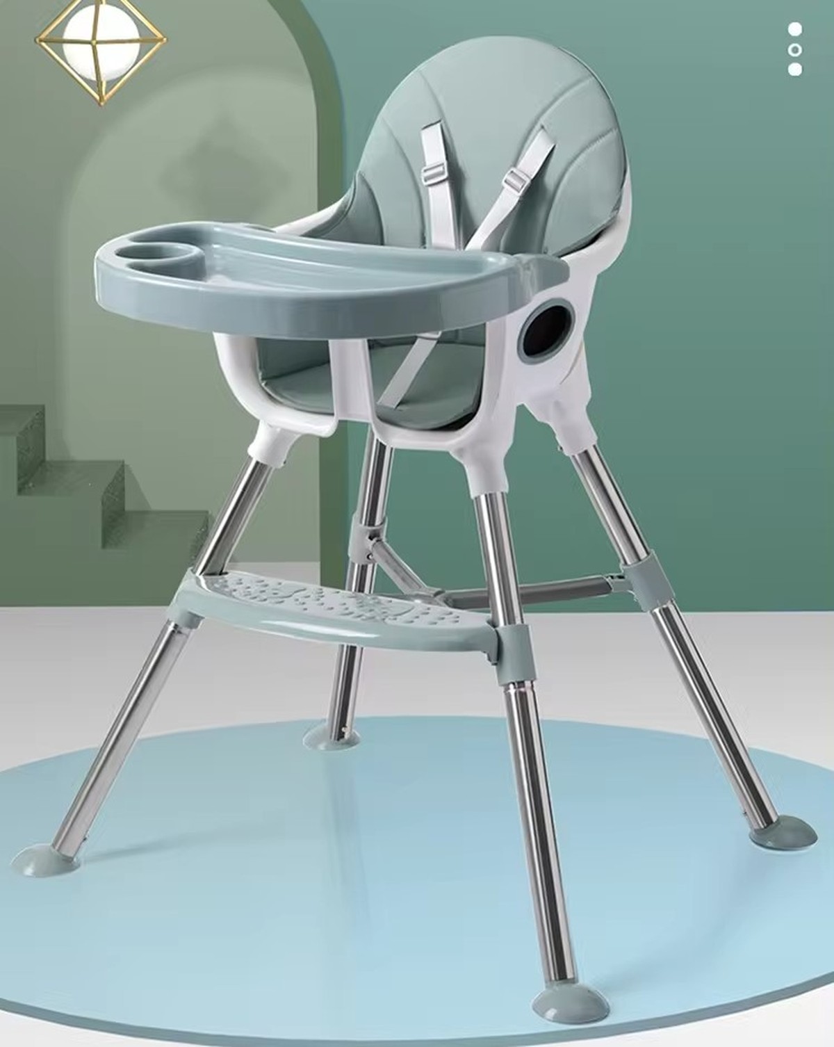SILLA ALIMENTACIÓN BEBE AJUSTABLE CALIDAD DOBLE CAPA JER - 4