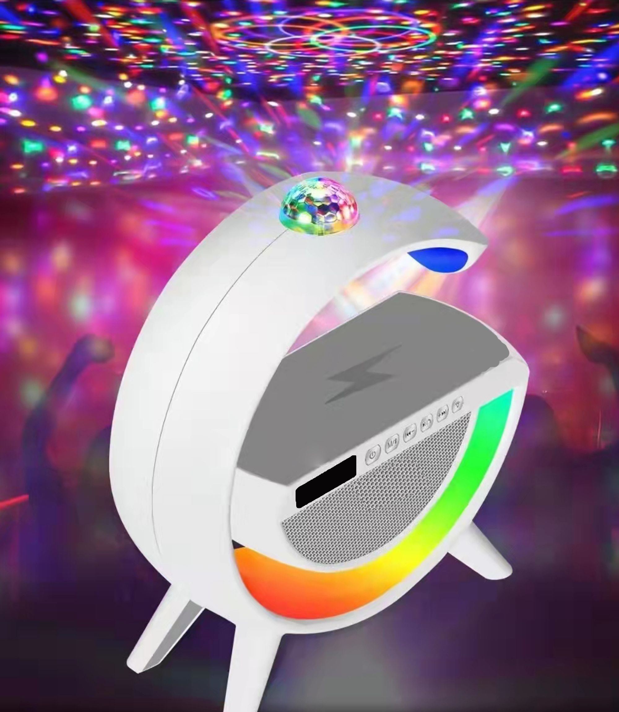 PARLANTE PORTATIL BLUETOOTH RGB MULTIFUNCION ATMOSFERA JER - 4