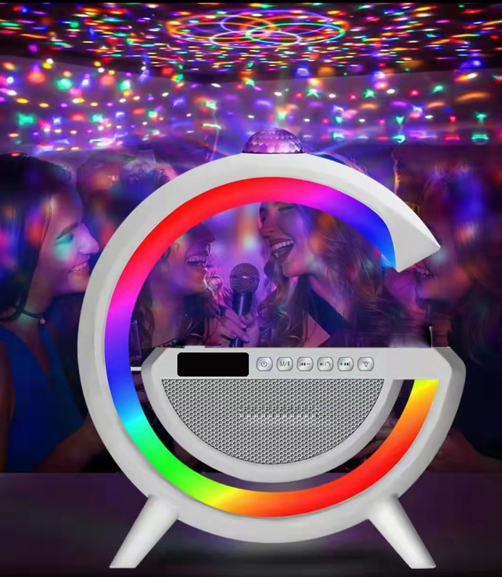PARLANTE PORTATIL BLUETOOTH RGB MULTIFUNCION ATMOSFERA JER - 9