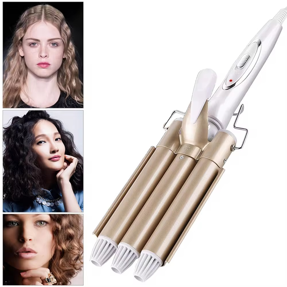 RIZADOR PELO TRIPLE RIZADORA ONDULADO PORTATIL CABELLO JER - 6