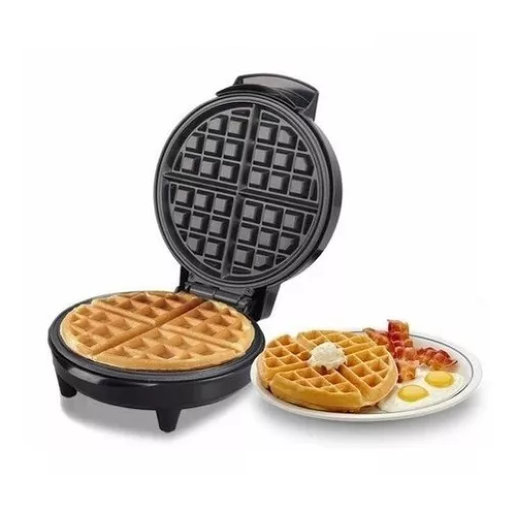 MÁQUINA WAFFLES SANDWICHERA ANTIADHERENTE 1000W PRACTICA LAU - 2