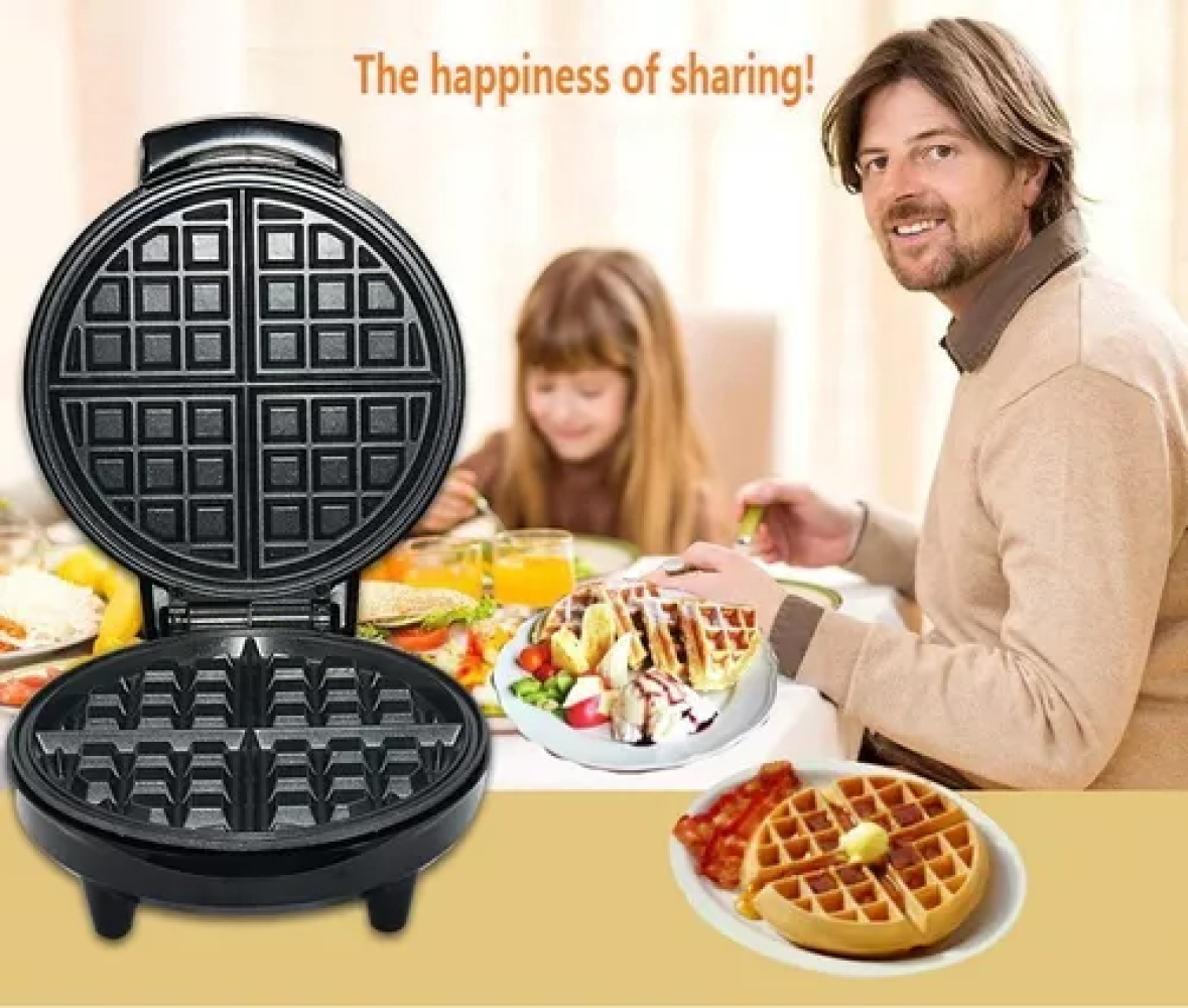 MÁQUINA WAFFLES SANDWICHERA ANTIADHERENTE 1000W PRACTICA LAU - 3