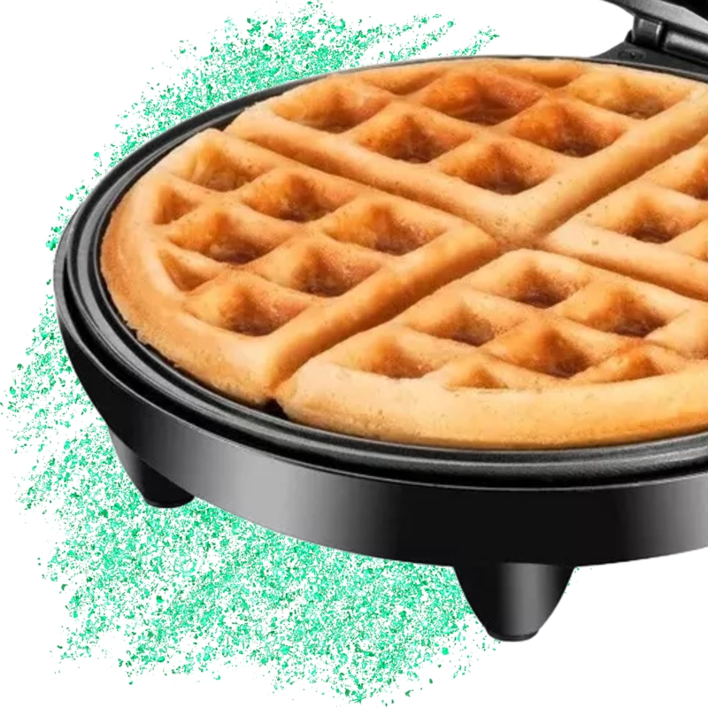 MÁQUINA WAFFLES SANDWICHERA ANTIADHERENTE 1000W PRACTICA LAU - 4