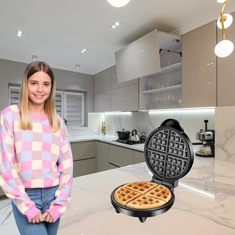 MÁQUINA WAFFLES SANDWICHERA ANTIADHERENTE 1000W PRACTICA LAU - 5