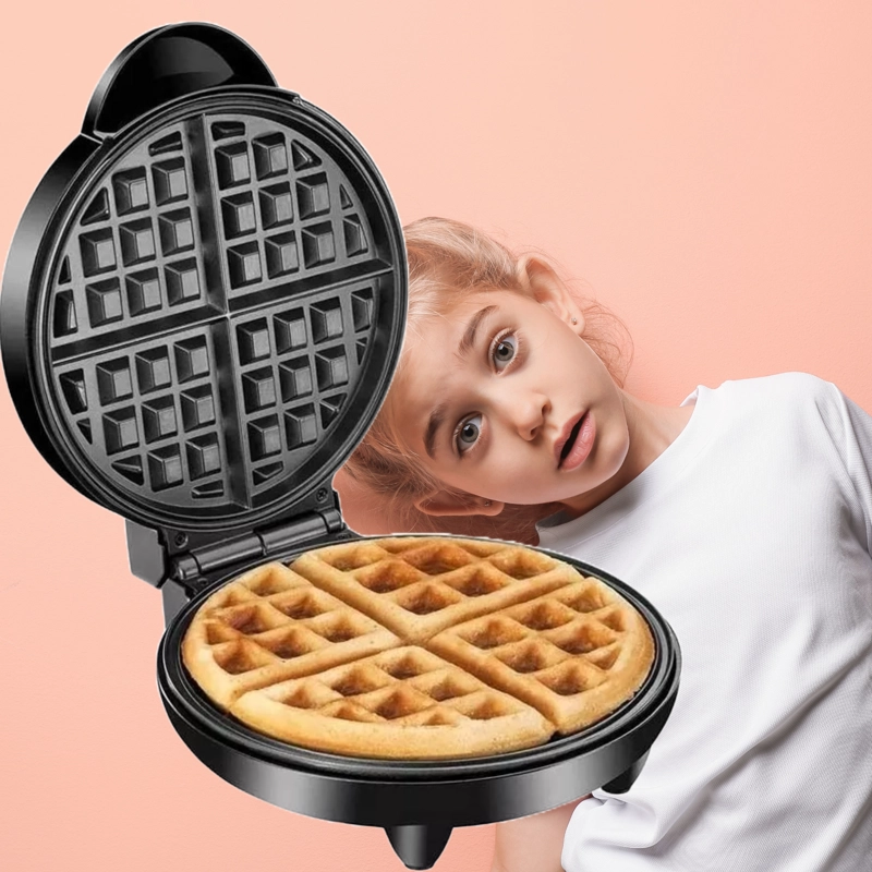 MÁQUINA WAFFLES SANDWICHERA ANTIADHERENTE 1000W PRACTICA LAU - 6