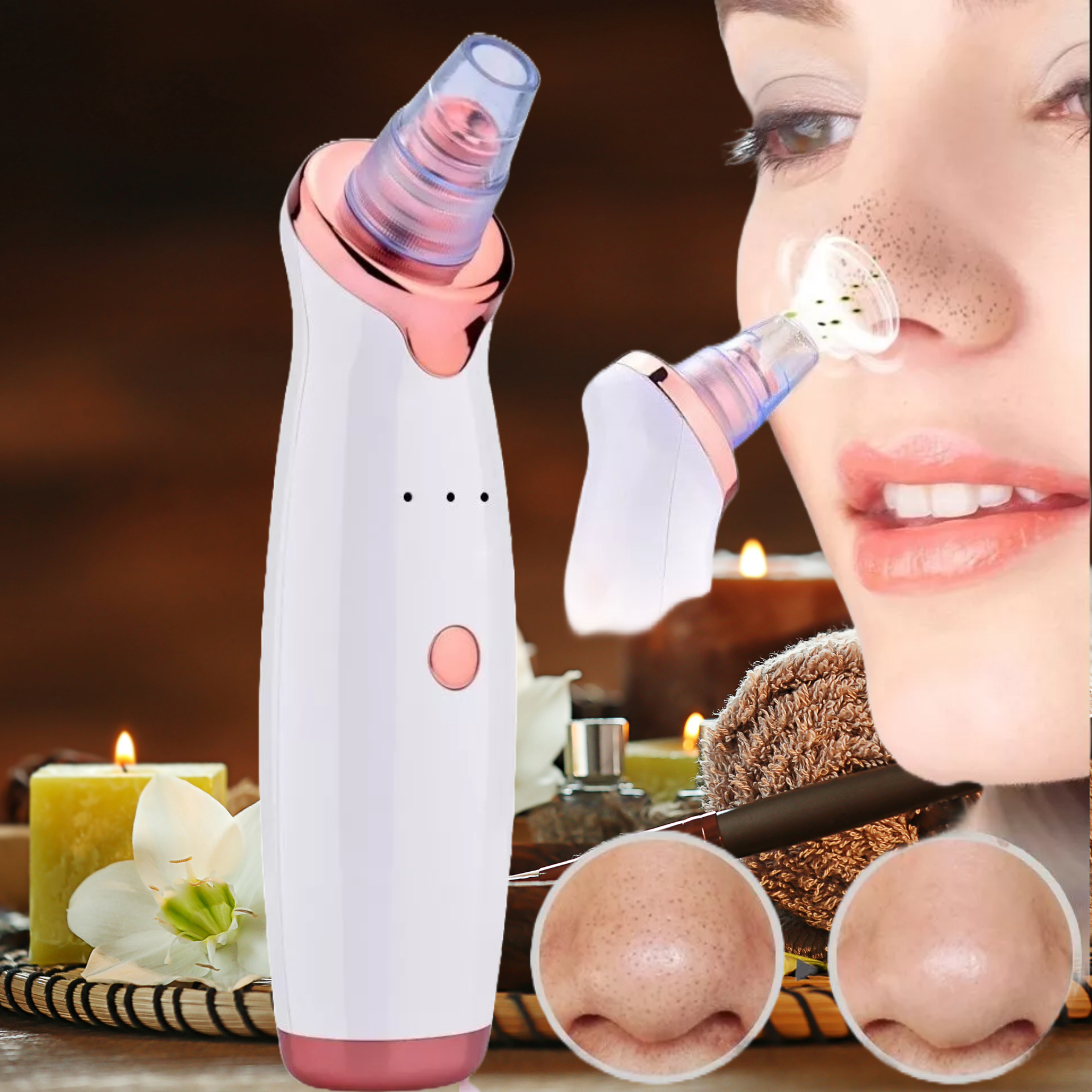 REMOVEDOR PUNTOS NEGROS ESPINILLA LIMPIEZA FACIAL 5EN1 USB - 4