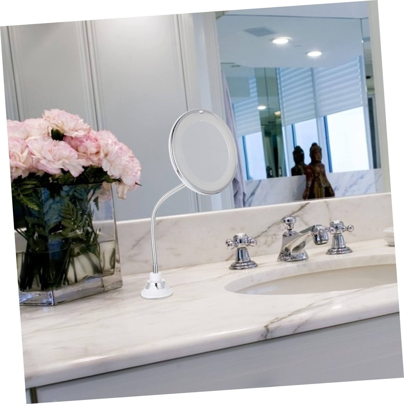 ESPEJO MAQUILLAJE AUMENTO LUZ LED CUELLO CISNE FLEXIBLE JER - 4