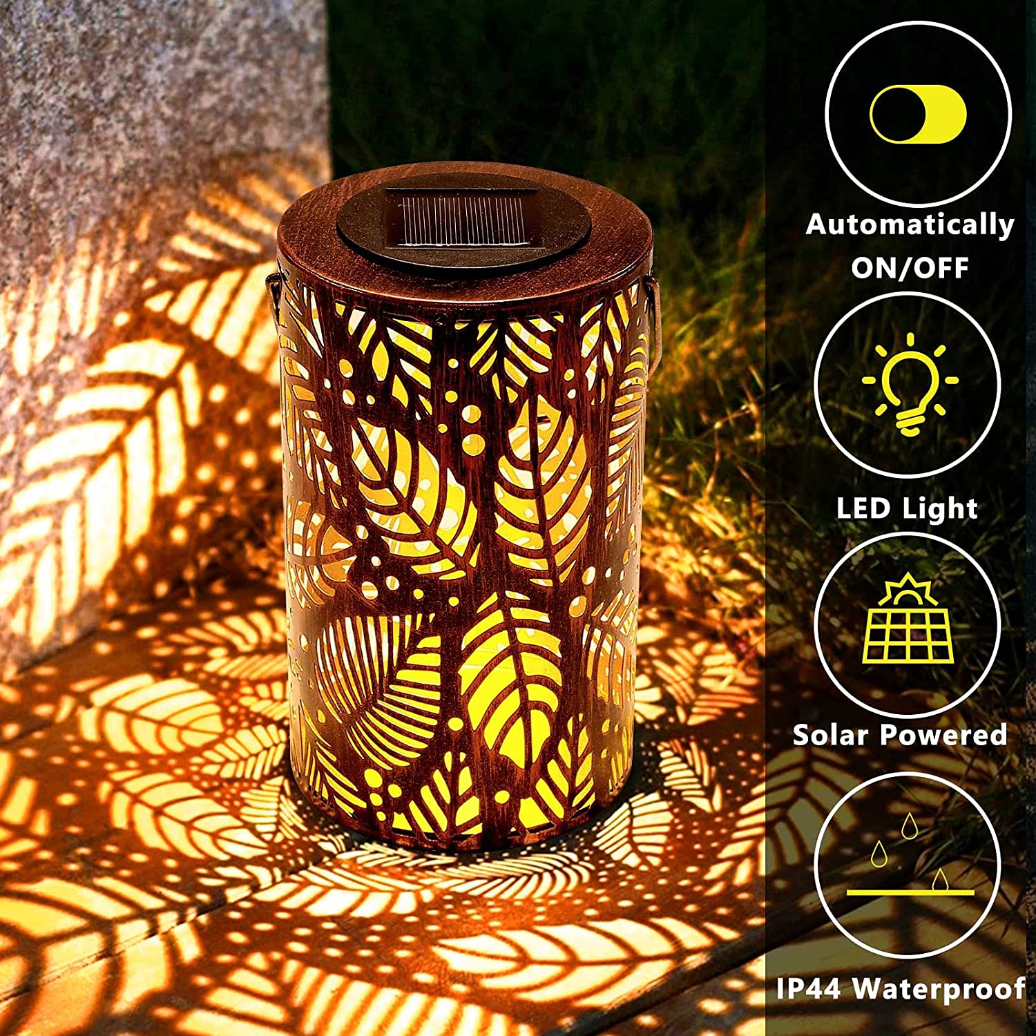 FAROL SOLAR COLGANTE AIRE LIBRE JARDIN LUZ TERRAZA SOLAR JER - 4