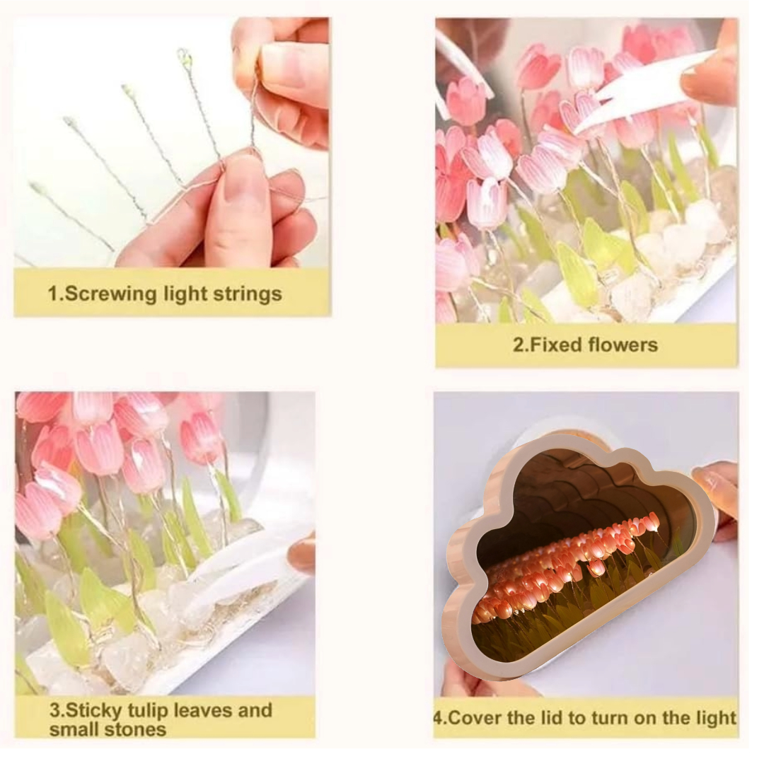 LAMPARA MESA ESPEJO TULIPAN AMBIENTE CALIDO ACOGEDOR JER - 4
