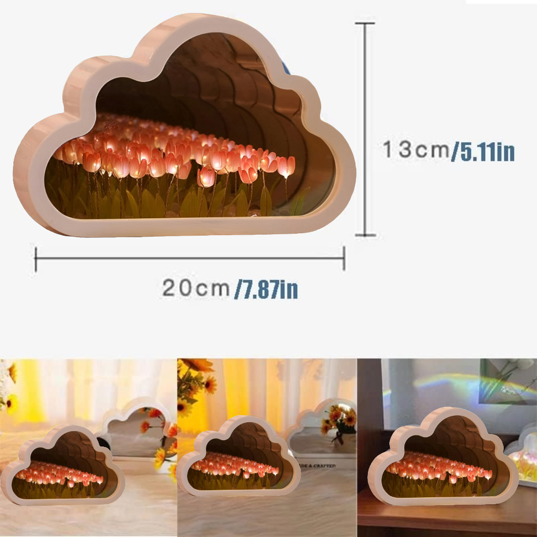 LAMPARA MESA ESPEJO TULIPAN AMBIENTE CALIDO ACOGEDOR JER - 6
