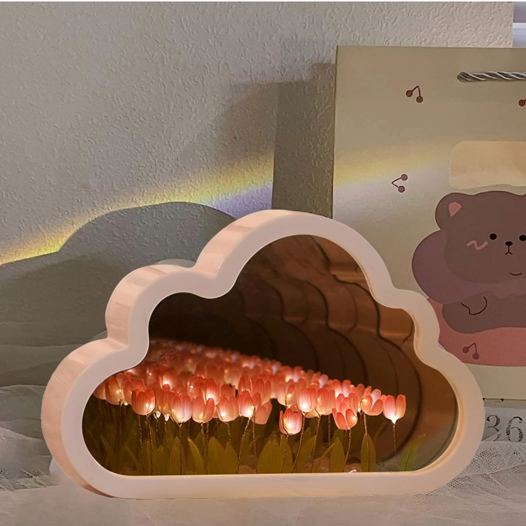 LAMPARA MESA ESPEJO TULIPAN AMBIENTE CALIDO ACOGEDOR JER - 7