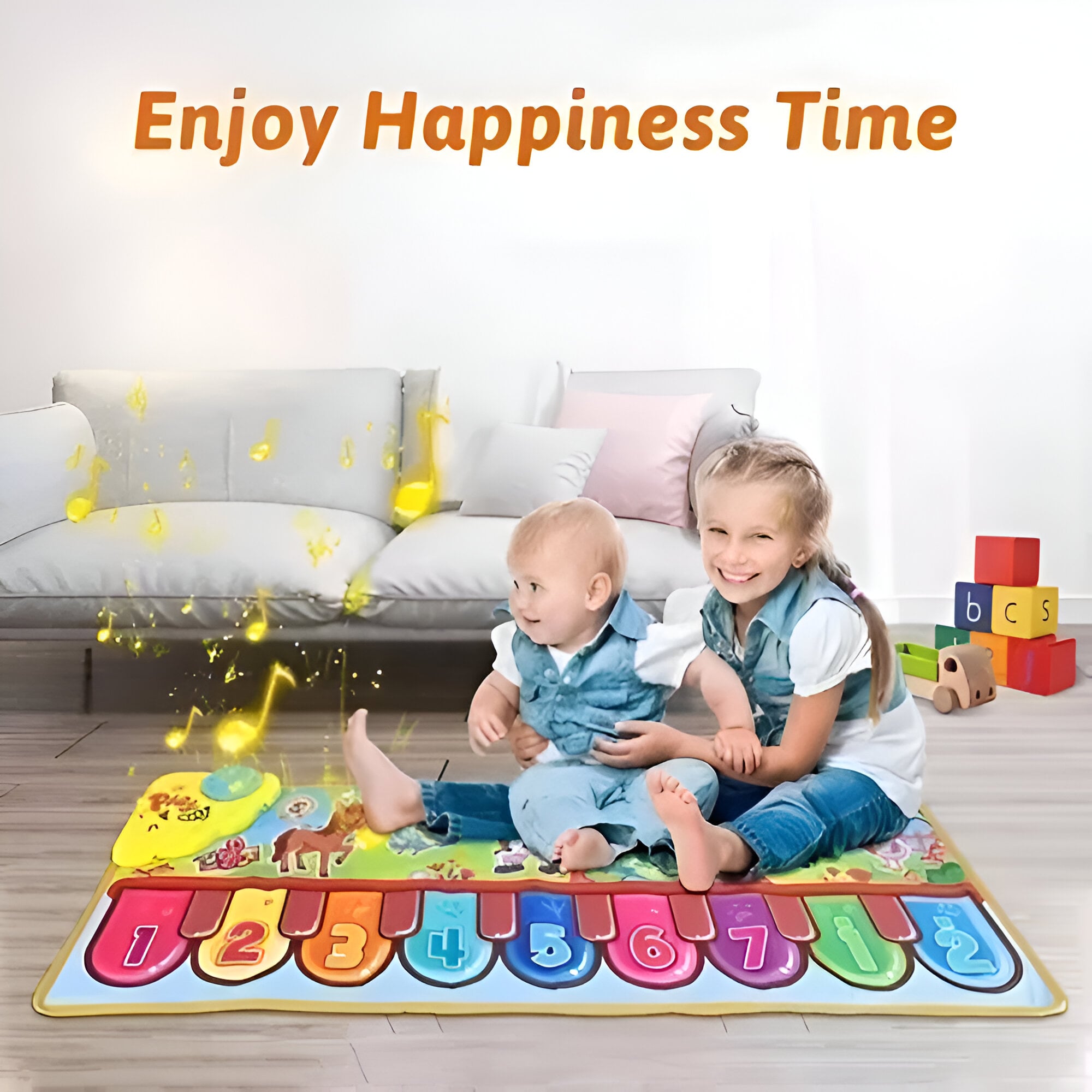 TAPETE MUSICAL SONIDO INSTRUMENTOS MUSICALES BEBE NOTAS JER - 2