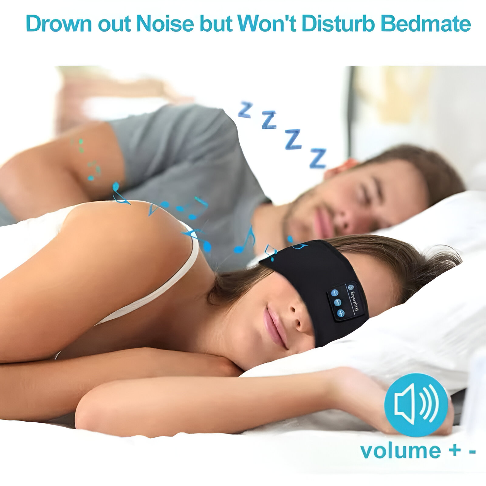 ANTIFAZ DORMIR AUDIFONOS BLUETOOTH DEPORTE SUAVE BANDA JER - 2