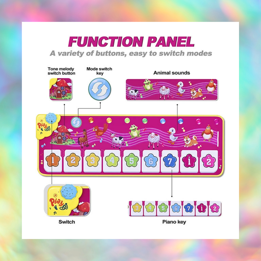 TAPETE MUSICAL BAILE MÚSICA BEBES SONIDO INSTRUMENTAL JER - 5