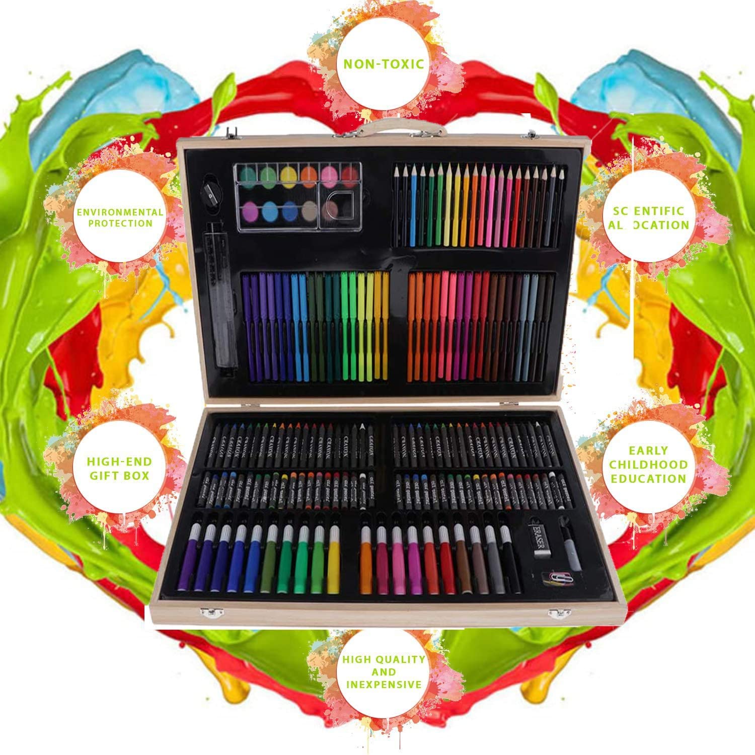 SET COLORES ARTE 180 PIEZAS IDEAL DIBUJAR CREATIVIDAD JER - 5