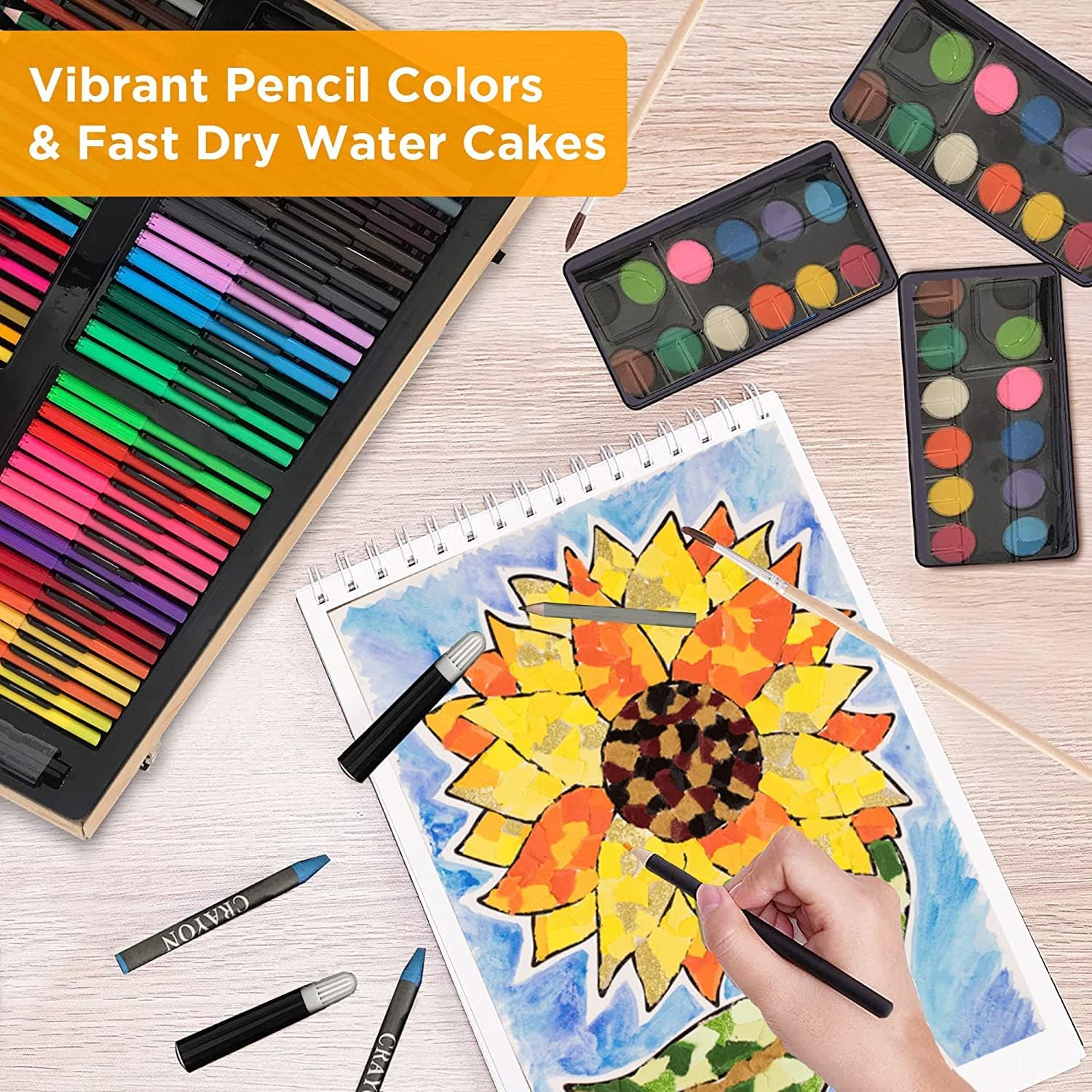 SET COLORES ARTE 180 PIEZAS IDEAL DIBUJAR CREATIVIDAD JER - 9