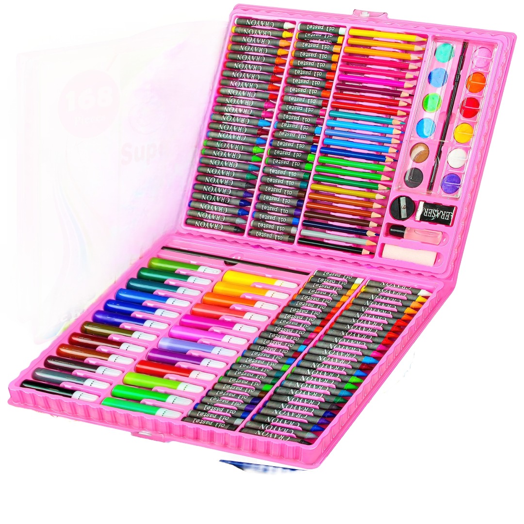 SET COLORES ARTE 168 PIEZAS CALIDAD EXCELENTE REGALO JER - 1