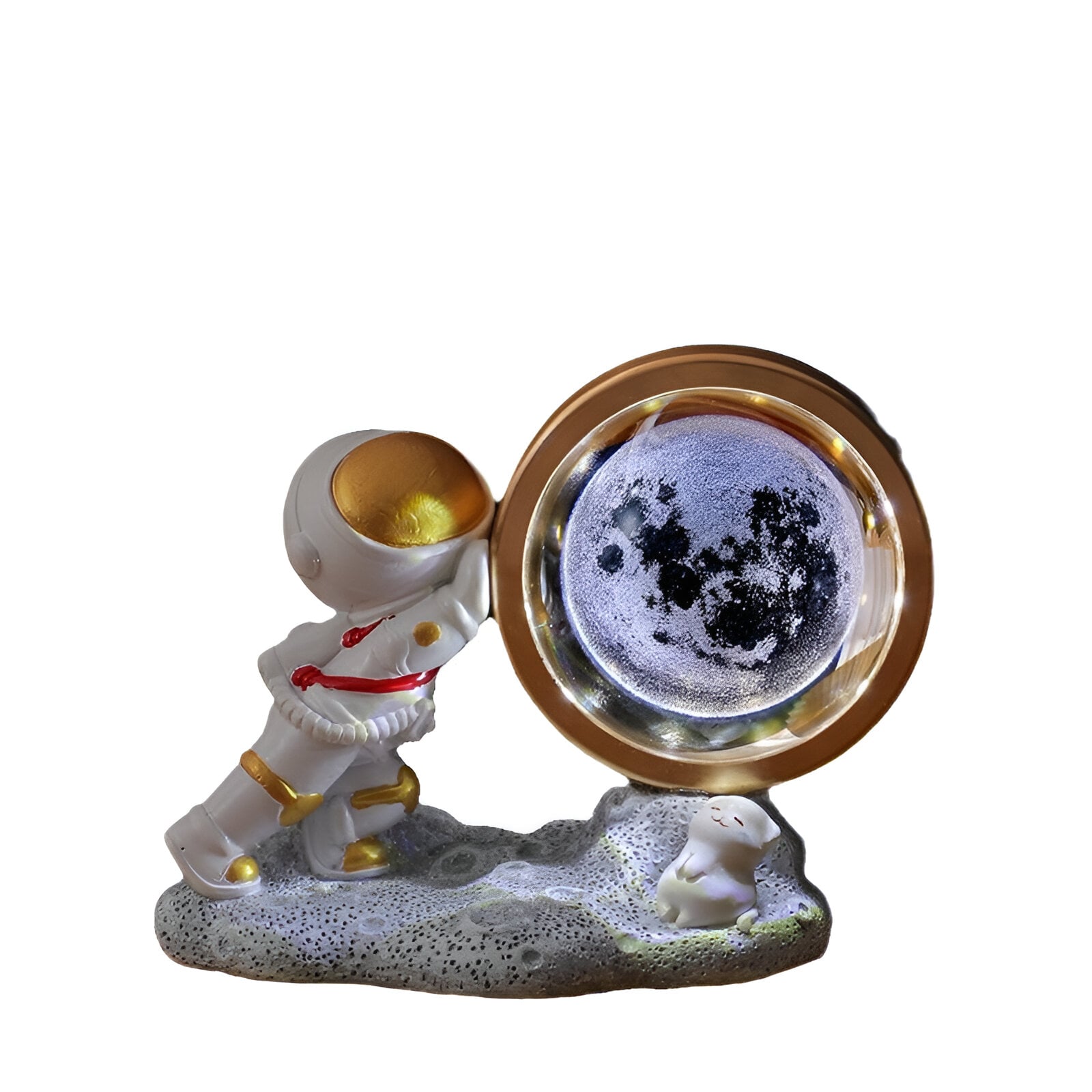 LAMPARA MESA BOLA CRISTAL DISEÑO 3D VIAJE ESTRELLAS JER - 1