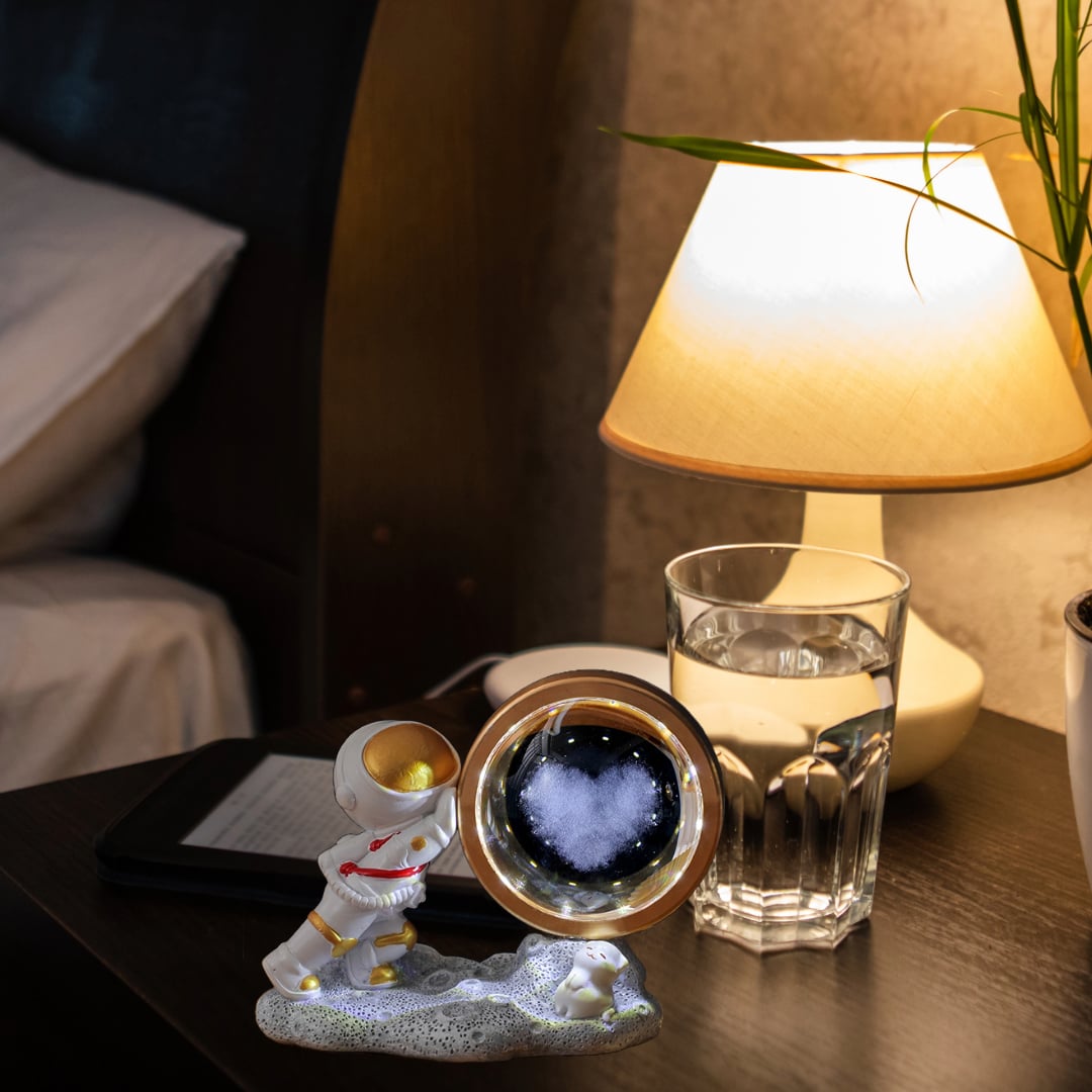 LAMPARA MESA BOLA CRISTAL DISEÑO 3D VIAJE ESTRELLAS JER - 4