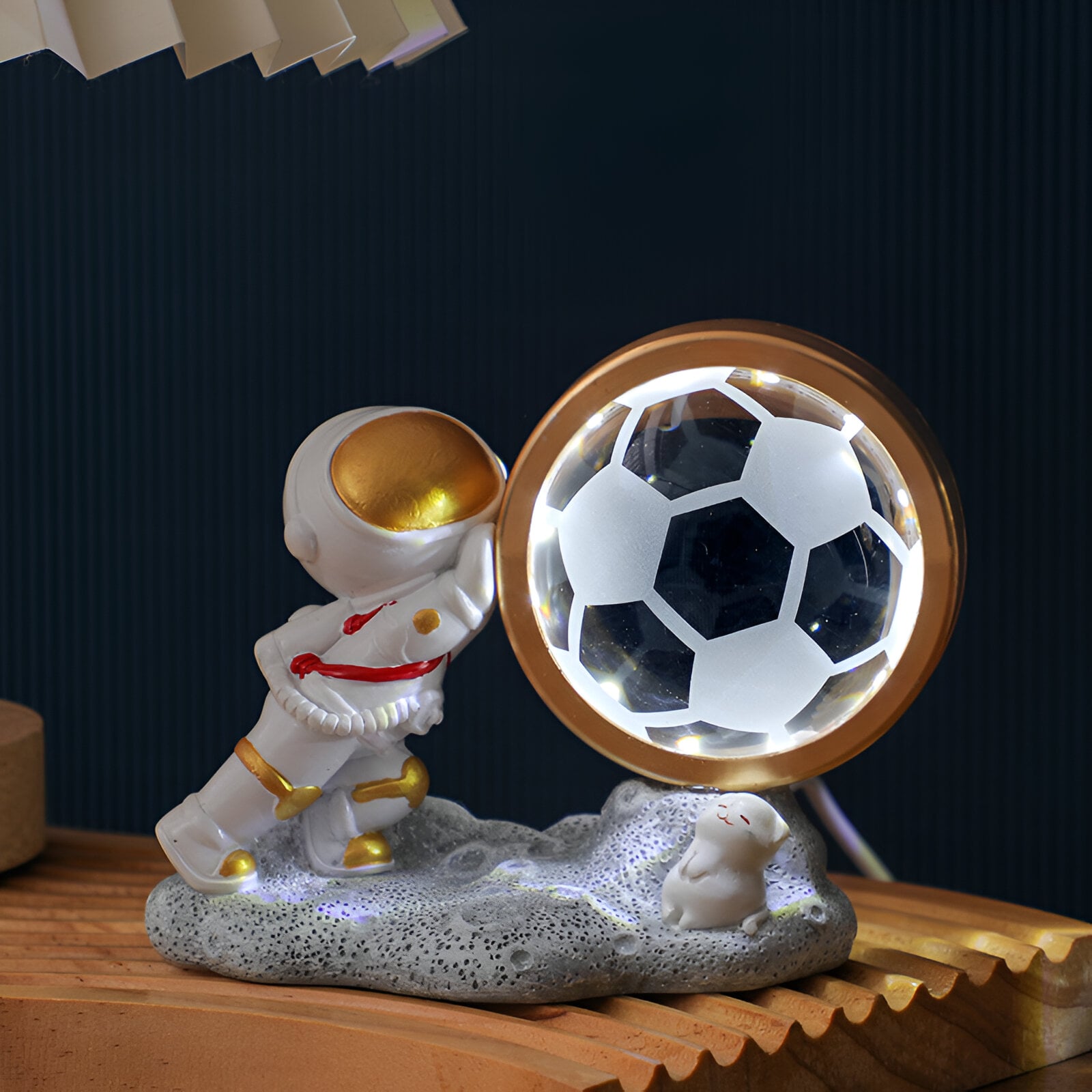 LAMPARA MESA BOLA CRISTAL DISEÑO 3D VIAJE ESTRELLAS JER - 6