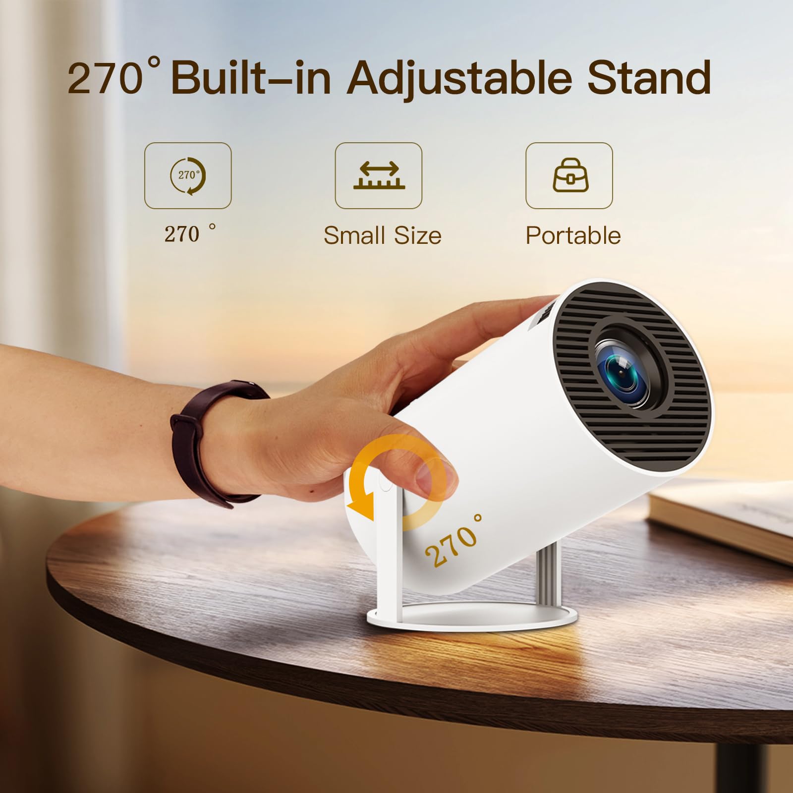 PROYECTOR PORTÁTIL INTELIGENTE PELÍCULAS ROTACIÓN 180 JER - 6