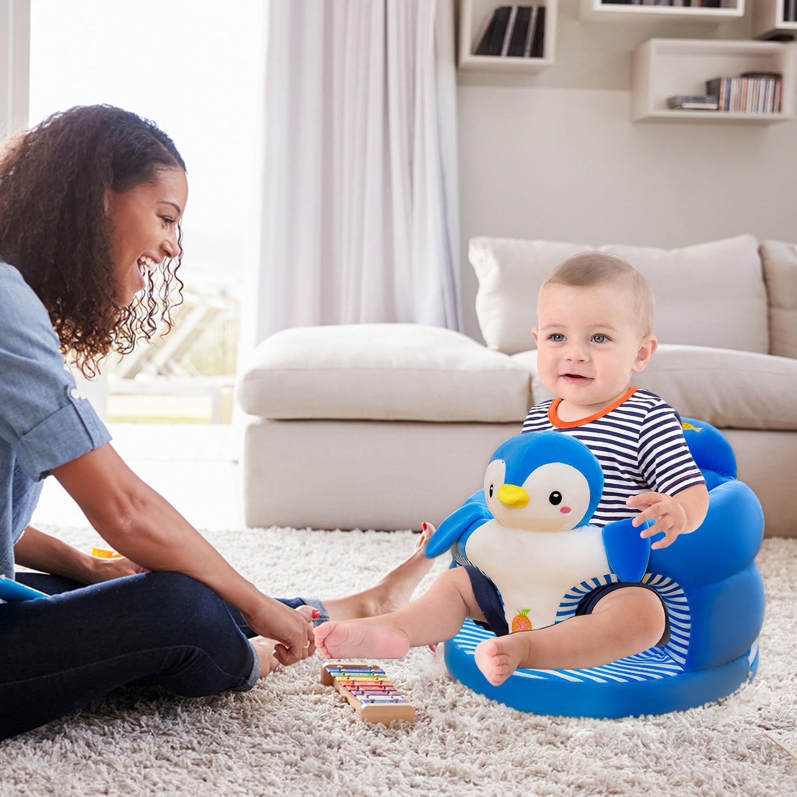 PUFF SOFA BEBE SILLA SEGURA ERGONOMICO COMODO NIÑOS LAU - 6