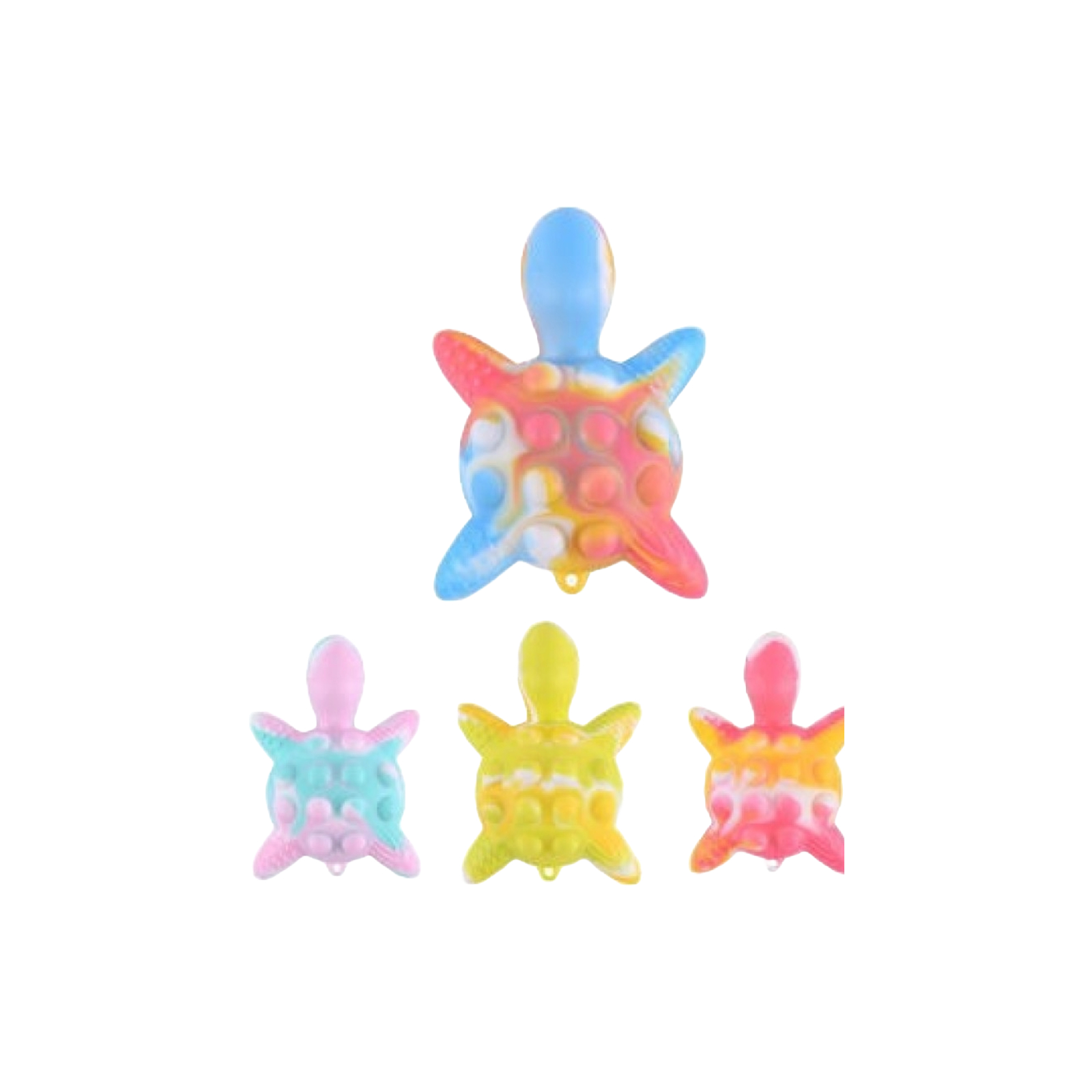SET 2 MORDEDOR FORMA TORTUGA ANTIESTRES SILICONA BEBE LAU - 1