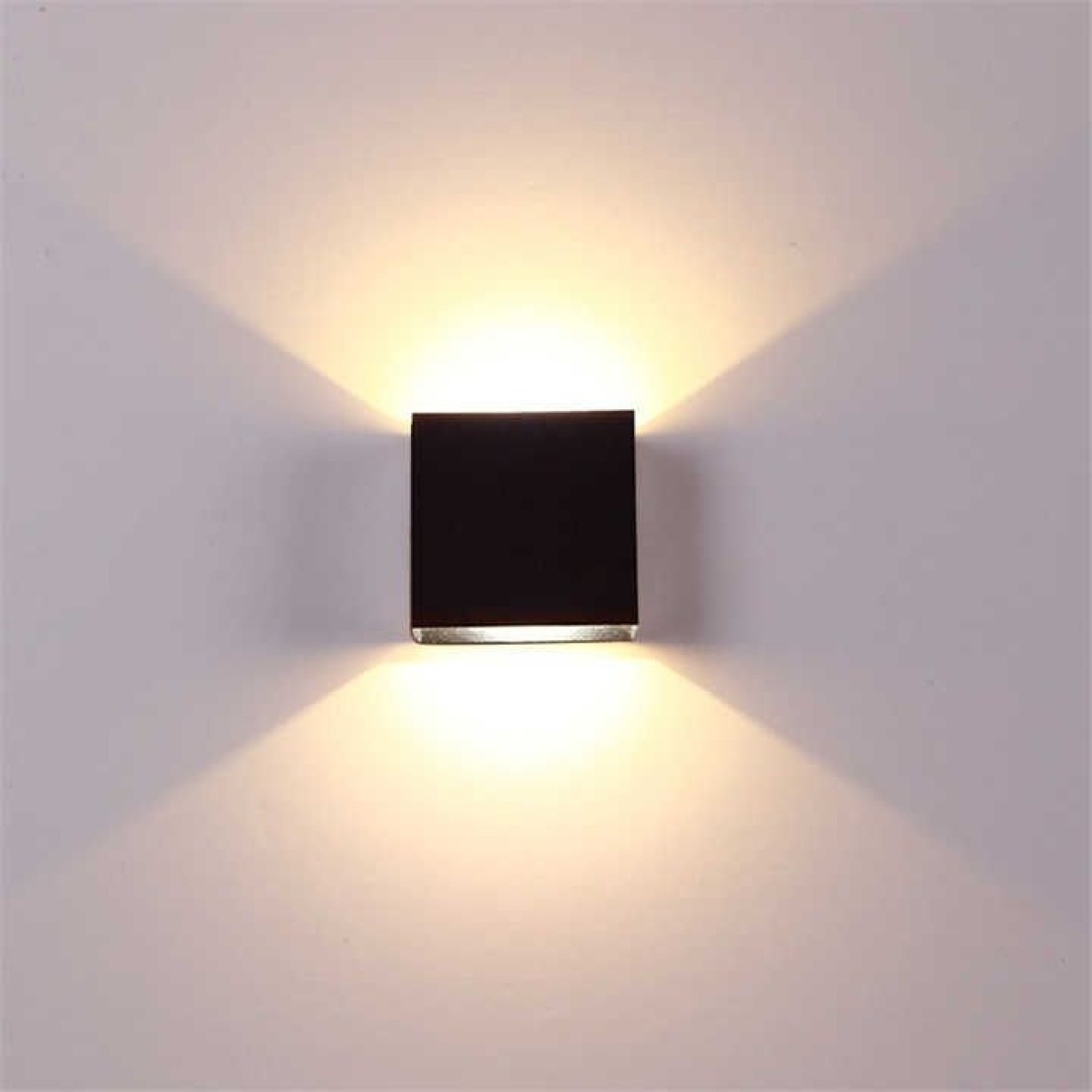 APLIQUE PARED CUADRADA MODERNA SALA ESCALERA LED LAU - 4