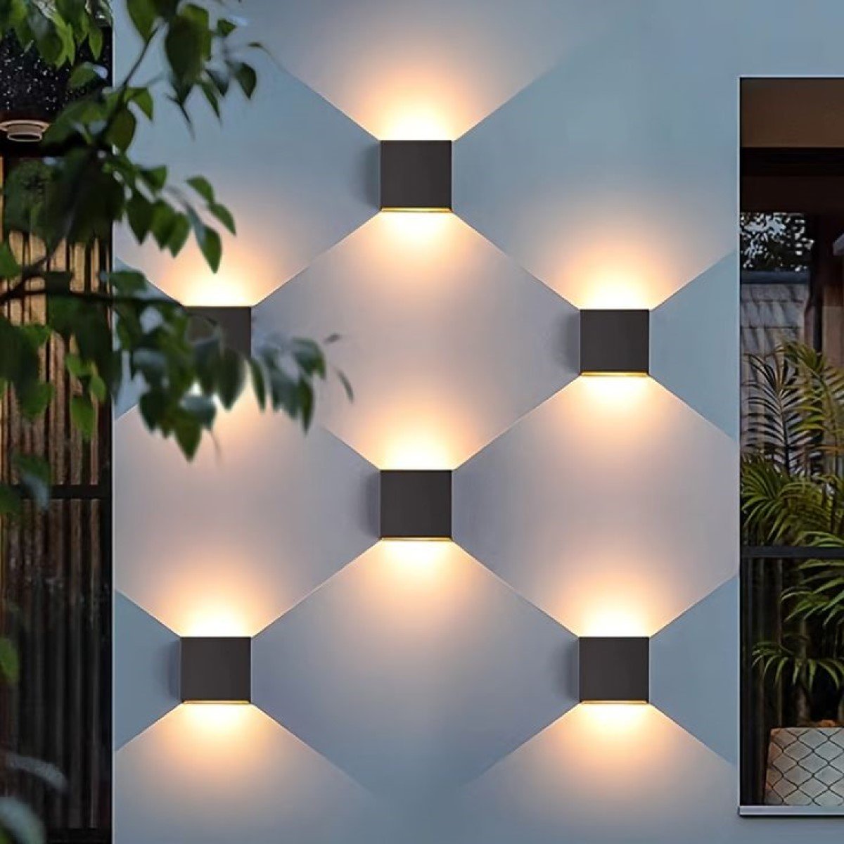 APLIQUE PARED CUADRADA MODERNA SALA ESCALERA LED LAU - 7