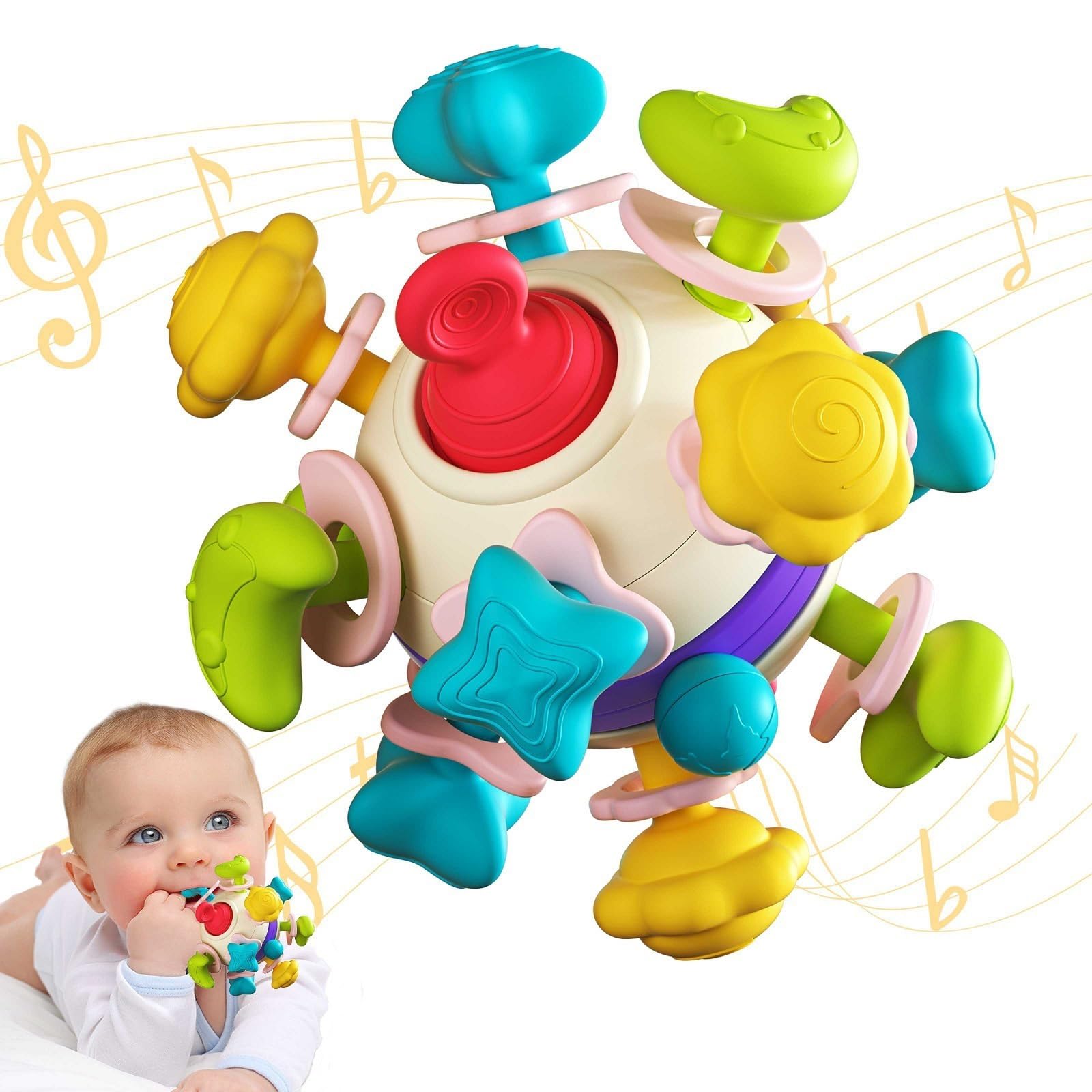 JUGUETE DENTICION MULTISENSORIAL GATEO AGARRE BEBE LAU - 4