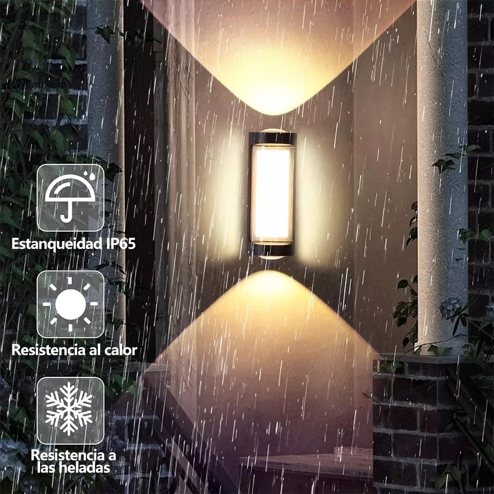 APLIQUE PARED EXTERIOR IMPERMEABLE MODERNA JARDIN PORCHE LAU - 4