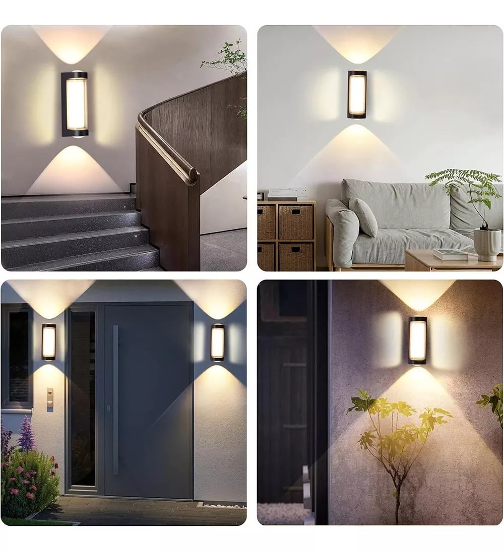 APLIQUE PARED EXTERIOR IMPERMEABLE MODERNA JARDIN PORCHE LAU - 5