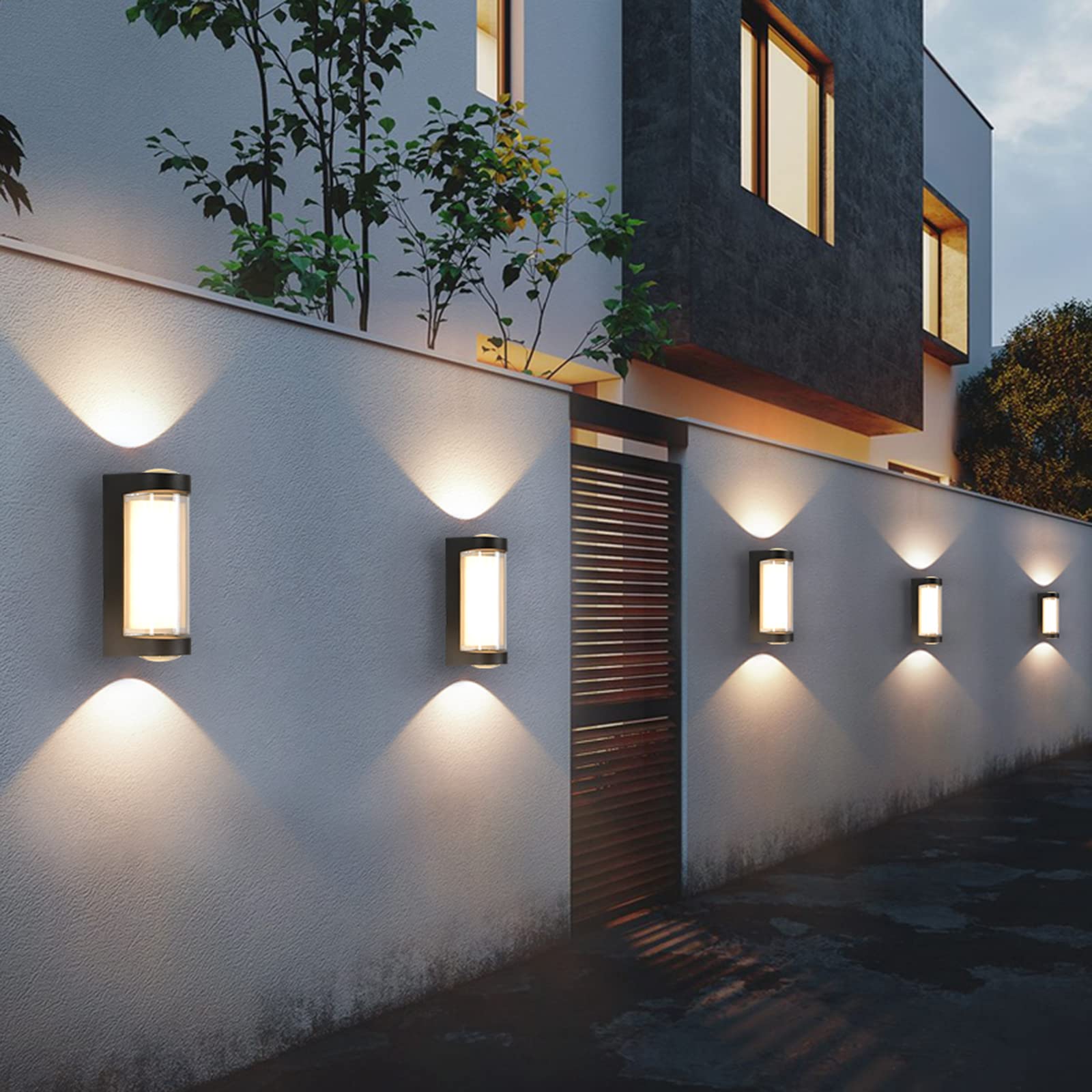 APLIQUE PARED EXTERIOR IMPERMEABLE MODERNA JARDIN PORCHE LAU - 8