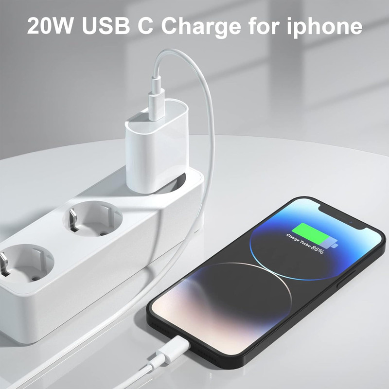 SET 2 CARGADOR ADAPTADOR 20W TIPO USB-C UNIVERSAL RAPIDA LAU - 7