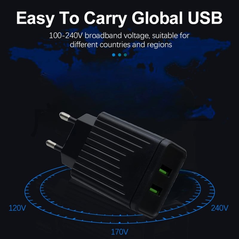 SET 2 CARGADOR ADAPTADOR X2 USB THUNDER CARGA RAPIDA LAU - 4