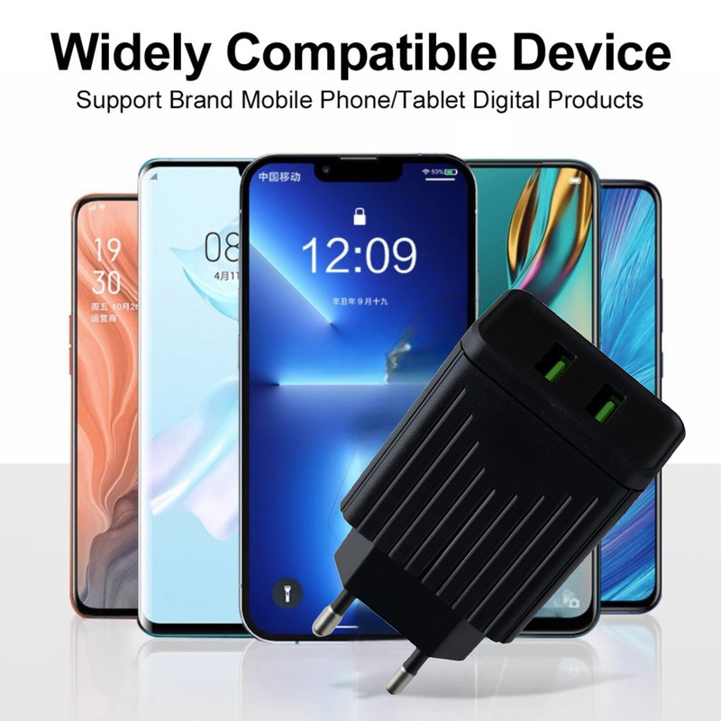 SET 2 CARGADOR ADAPTADOR X2 USB THUNDER CARGA RAPIDA LAU - 6