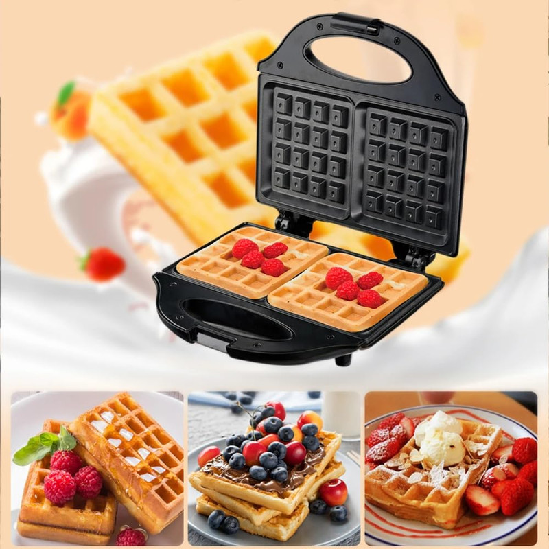 WAFFLERA TX ANTIADHERENTE PLANCHA TEFLON COMODA COCINA LAU - 6