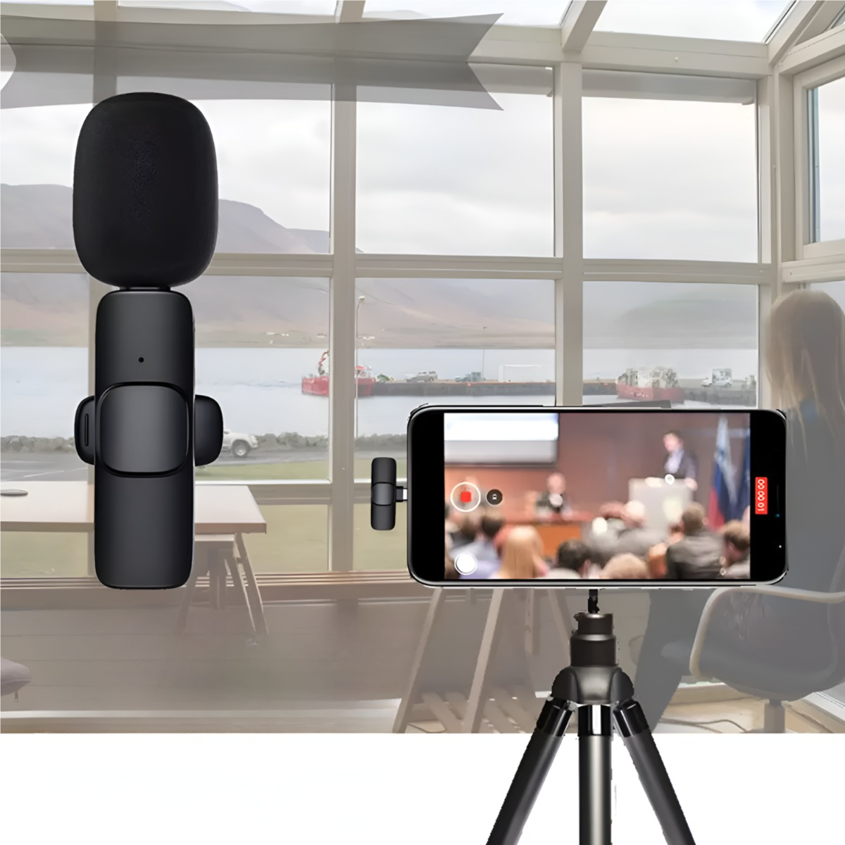 MICRÓFONO INALÁMBRICO LAVALIER CLIP TIPO C PLUG-PLAY - 6