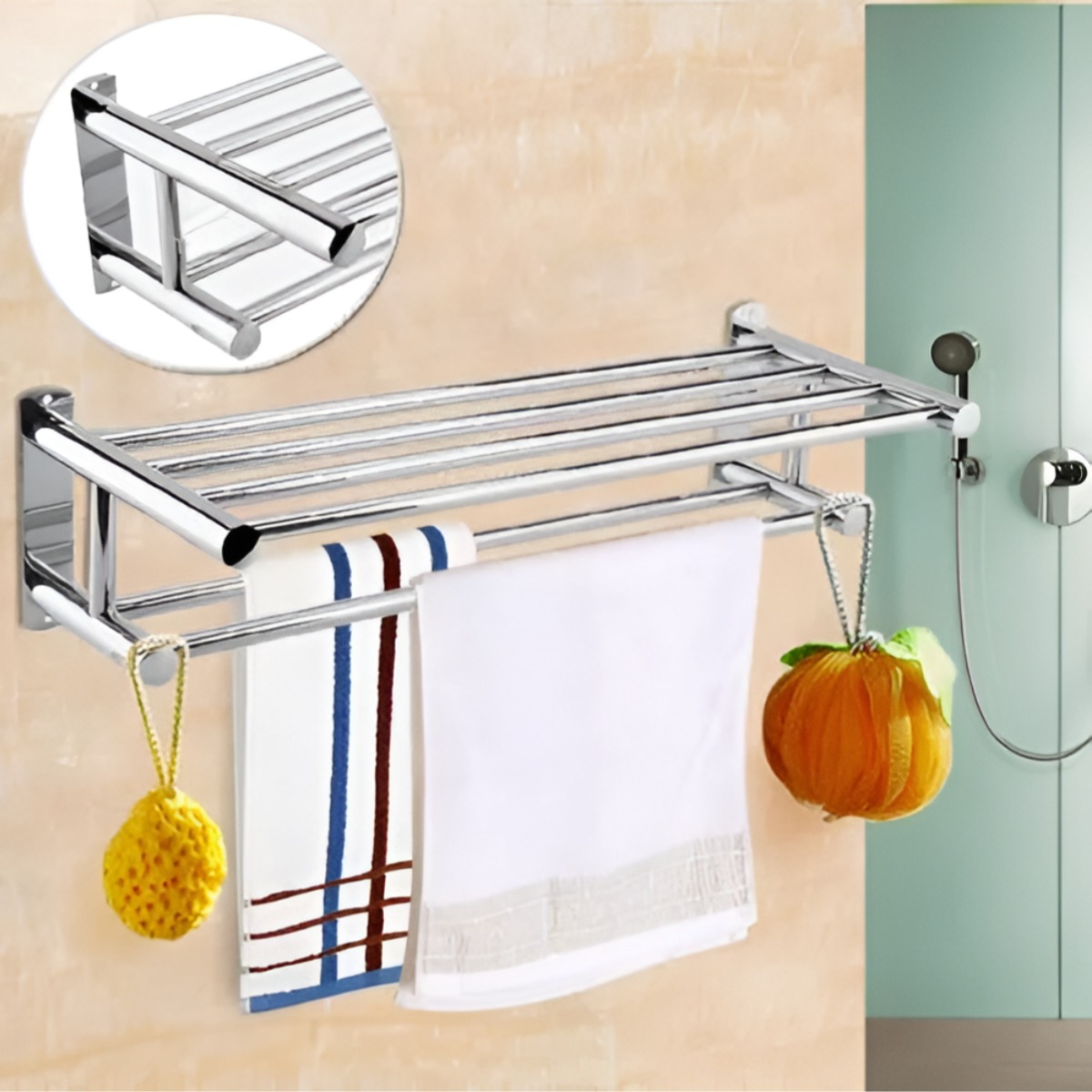 ESTANTE ORGANIZADOR BAÑO ELEGANTE MULTIFUNCIÓNAL ERGONÓMICO - 9