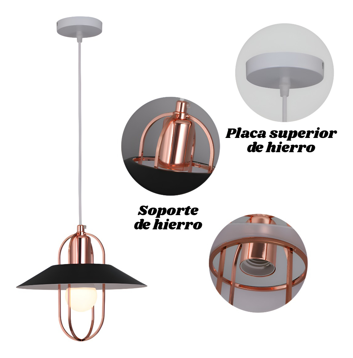 LÁMPARA COLGANTE ESTILO MINIMALISTA MODERNO TECHO ALTO - 9