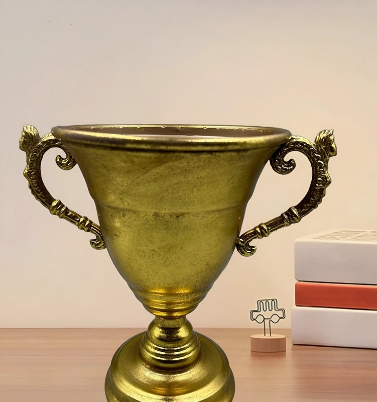 MACETA METAL VINTAGE COPA DECORATIVA BALCON HOGAR MESA LAU - 4