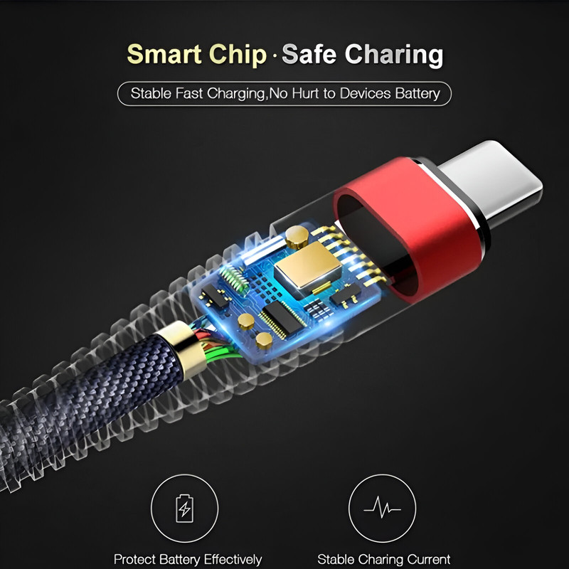 SET 4 CABLES USB A TO C CARGA RAPIDA DATOS CELULARES LAU - 7