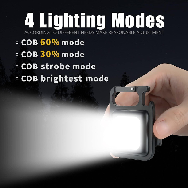 SET ZZKKO LED 5 LINTERNA LLAVERO PORTATIL MAGNETICA COMPACTA LAU - 7
